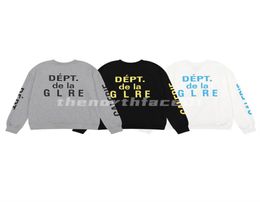 Luxury Designer Mens Long Sleeve Sweatshirt Classic Double Arm Letter Print Sweatshirt Fashion Brand Crew Neck Pullover Top Black 2241663