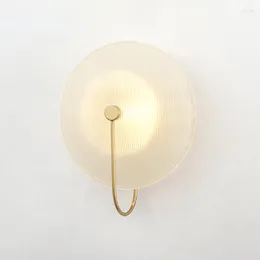 Wall Lamp Post-Modern Light Luxury Glass Nordic Designer Creative Showroom Living Room Background Bedroom Bedside