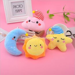 Cartoon Stars Moons Suns White Clouds Plush Toys Pendants Small Stuffed Toys Dolls For Girls Boys Christmas Gifts 10CM