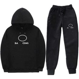 Designer Letters Print Tracksuits High Street Loose Hoodies and Sweatpants Sets Casual Sports Suitsyc1g