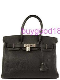 Aa Biridkkin Delicate Luxury Womens Social Designer Totes Bag Shoulder Bag Made 30cm Black Fashionable Commuting Handbag