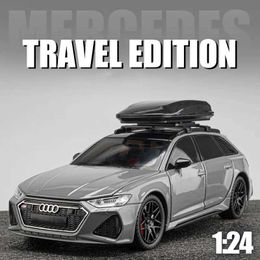 Diecast Model Cars 1 24 Audi RS6 Avant Station Wagon Alloy Model Car Diecast Miniature Metal Car Sound Light Vehicle Toy Models Toy For Kid Gifts Y2405205T0Z