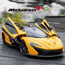 Diecast Model Cars 1 24 McLaren P1 Alloy Supercar Model Diecast Metal Toy Vehicle Super Car Collection High Simulation Model Collection Kid Gift Y240520VJ2T