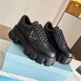Man Designer Loafer Brushed Leather Loafers Platform Dress Shoes Black Chunky Bottom Moccasins Classic Thick Sole Oxfords Sneaker 5.17 03