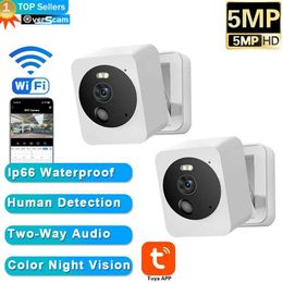 Wireless Camera Kits Intelligent Mini WiFi IP Camera Indoor Wireless Home Safety AI Human Body Detection CCTV Monitoring Block Camera 5MP Waterproof J240518