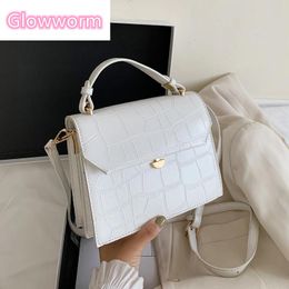 Shoulder Bags Stone Pattern Small PU Leather Crossbody For Women 2024 Summer Simple Handbags Travel Cross Body