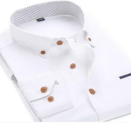 Quality Plus Size Professional Men Dress Shirt Long Sleeve Fashion Moisture Wicking Slim Fit Soft Business Shirts Men Clothing Fac6615355