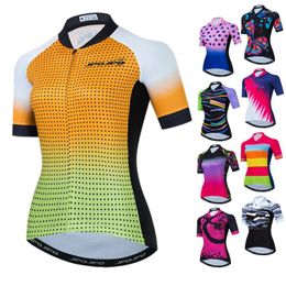 Racing Jackets Pro Team Cycling Jersey Women Short Sleeve Anti-UV Bicycle Clothing Tops Summer Breathable Bike Quick Dry Shirt
