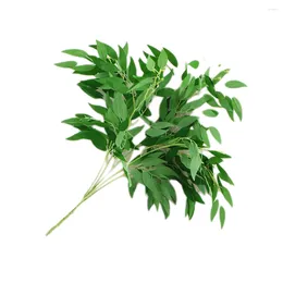 Decorative Flowers Artificial Grass Leaves Willow Branch Plants Simulation Clematis Honeysuckle Leaf Home Wedding Green Wall Background