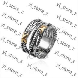 Fashion DY Men Ring David Yurma Rings For Men Women Designer Jewellery Sier Vintage X Shaped Dy Rings Mens Jewellery 7efe