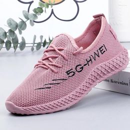 Casual Shoes Women Flat 2024 Spring And Autumn Fashion Walking Mesh Running Comfortable Sneakers Breathable