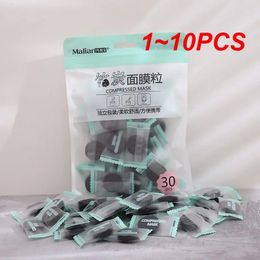 110PCS bag Bamboo Charcoal Compressed Mask Sheet Black Compress Whitening Face Masks Paper 240517