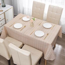 Table Cloth A113PEVA Checkered Tablecloth No Wash Waterproof Oil Proof Dustproof Dining Mat Plastic Coffee Tab