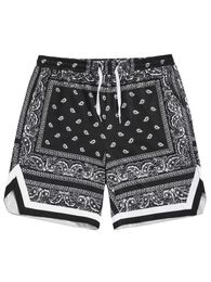 Men's Shorts Indian style totem print summer mens shorts quick drying swimming shorts oversized casual beach pants fashionable and trendy mens clothing Q240520