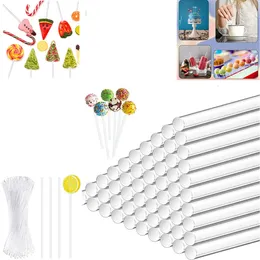 Party Supplies 50Pcs Chocolate Acrylic Lollipop Stick Great Cookie Reusable Candy Cake Dessert Bakeware Kitchen Dining Home Ice Cream Sticks