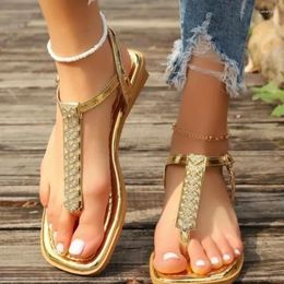 Casual Shoes 2024 Summer Selling WomenShoes Open Toe Modern Women's Sandals Dress Crystal Square Heel