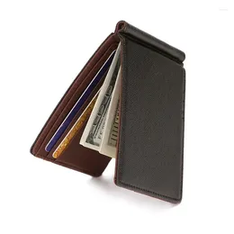Wallets Brand Men Wallet Short Skin Purses PU Leather Money Clips Sollid Thin For