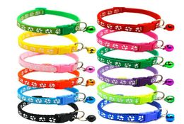 Easy Wear Cat Dog Collar With Bell Adjustable Buckle Dog Collar Cat Puppy Pet Supplies Cat Dog Accessories Small SHip9739920