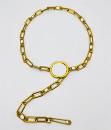 2022 Luxury Designer Belts For Woman Fashion Gold Chain Belt Classic Letter Metal Buckle Ladies Waist Dress Accessories Womens Wai1368978