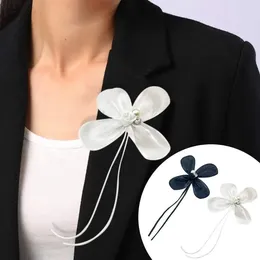 Brooches Cloth Fabric Collar Flower Jewellery Accessories 17CM Handmade Brooch Pins Pearl DIY Sew Lapel