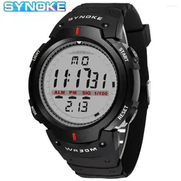 Wristwatches SYNOKE Men Electronic Watch Sports For Waterproof Luminous Multi Function Outdoor Mountaineering Large Screen Wat