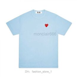 Designer t Shirtmen's T-shirts Summer Mens T-shirts Cdgs Play t Shirt Commes Short Sleeve Womens Des Badge Garcons Embroidery Heart Red Love Scsa