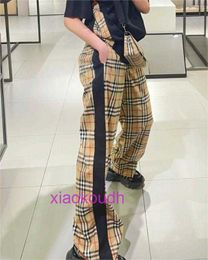 AA Bbrbry Designer New Summer Summer Classic Disual Casual Pants New Classic Plaid Side Disual Pants مع سروال عريض للساق للرجال