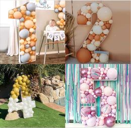 Party Decoration Number Birthday Balloon Frame Alphabet Box Filling DIY Mosaic Stand Wedding Anniversary Baby Shower Decorati7161152