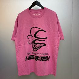 USA 24ss Letter Web Bird Puff Print Oversized Tee Skateboard Men t shirt Women Street Casual Cotton Tshirt 0520