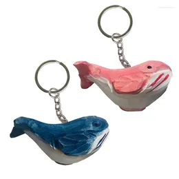Keychains Hand Carved Whale Pendant Stylish Keys Rings Accessories Keyring Ornament Perfect Gift For Woman Dropship