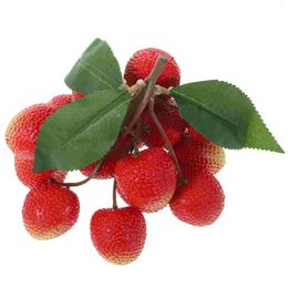 Party Decoration Simulated Lychee String Model Desktop Table Artificial Fruits Skewers For Home Pvc Plastic Lifelike Household