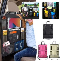 Car Organiser Back Seats Protectors Kick Mats Storage Bag Practical Mesh Pockets For Travel