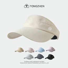 Golf Hat Outdoor Sunshade Womens Empty Top Hat Cap Fashion Korean Womens Sun Visor Caps 240520