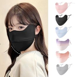 Scarves Gradient Silk Face Mask Uv Sun Protection Summer Adjustable Breathable Men Women Outdoor Running Cycling Sports