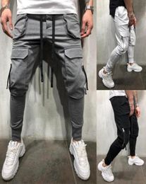 Мужчины Harem Pants Hip Hop Joggers Patchwork мужской блок карманные брюки Little Zipper Joggers Harajuku Sweat Man Sttemon Blimes7218207