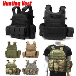 Camouflage Plate Vest Multi-Functional Paintball Airsoft Vest Adjustable Men Women Combat Equipment for Outdoor Cycling 240507