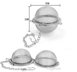 UPS New Stainless Steel Sphere Locking Spice Tea Ball Coffee Tools Strainer Mesh Infuser strainer Filter infusor3464856