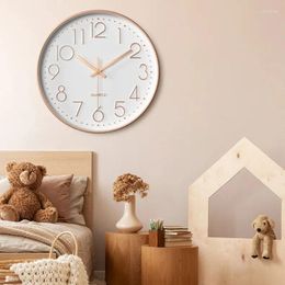 Wall Clocks 12Inch 30CM Clock Silent Round Modern Decor For Home/School/Kitchen/Office/Bedroom/Living Room