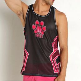 Kennel Club Mens Mesh Tank Top Muscle Gym Vest Bodybuilding Sleeveless Shirt Singlets Fitness CB13 Wear Clothing 240506