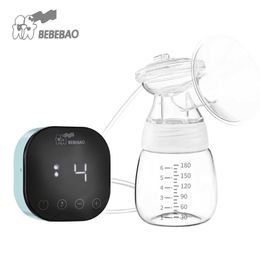 Breastpumps BEBEBAO BB-E001 Portable Electric Breast Pump Low Noise and Painless Feeding Pump 3 Mode 9-level Temptation with Display Screen WX