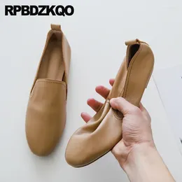 Casual Shoes Flats Foldable Women Ballerina Slip On Loafers Nude Large Size Plain Ballet Maternity Soft Sole Solid Round Toe Roll Up