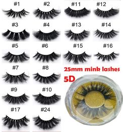 25mm mink lashes 3d mink eyelashes 5D Long long dramatic 3d mink eyelashes fake eyelashes eyes makeup maquillage 24 styles2185535