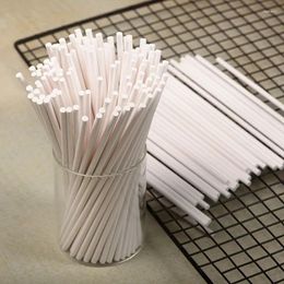 Baking Tools 100pcs 150x3mm Disposable White Kraft Paper Cake Sticks - Perfect For Decorating And More Accessories Home Kitchen