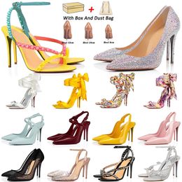 christian louboutin Red Bottom 2024 So Kate Heels Schuhe Mode Damen Leder Stiletto Peep-Toes Sandalen Slingback Designer High Heel Luxus Spitzige Loafers Kastengröße 5-10