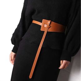 Other Fashion Accessories Womens wide and tight fitting corset designer belt 2022 new tie Obi belt retro bow belt womens wedding coat decoration J240518