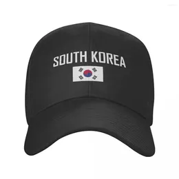 Ball Caps SOUTH KOREA Country Name With Flag Sun Baseball Cap Breathable Adjustable Men Women Outdoor Soccer Hat For Gift