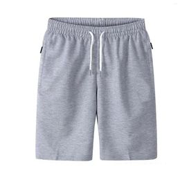 Men's Pants Cropped Slacks Baggy Sweatpants Soild Beach Drawstring Stretch Summer Trousers Casual Shorts For Man Sport