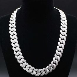 Wholesale Gold Plated Iced Out Prong Miami Cuban Link Chain 10Mm 14Mm 19Mm Hip Hop Necklace Men Jewellery Custom Moissanite
