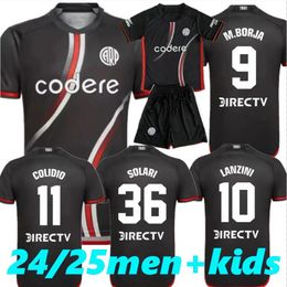 new 2024 RIVER PLATE third soccer jersey black 24 25 black M BORJA LANZINI COLIDIO SOLARI adult kids kit football shirts fans player version