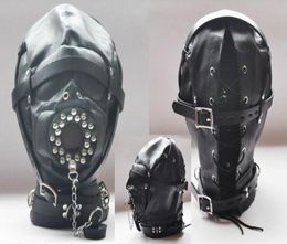 Helmet hood bdsm High quality PVC Fully enclosed closed leather bondage maskproductssex toys4244713